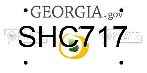 SHC717 Georgia License Plate