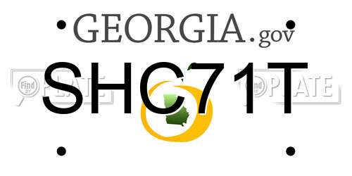 SHC71T Georgia License Plate