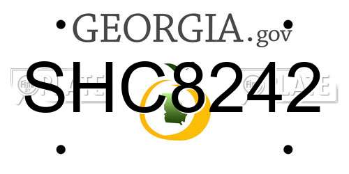SHC8242 Georgia License Plate