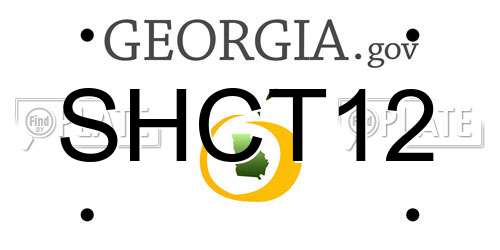 SHCT12 Georgia License Plate