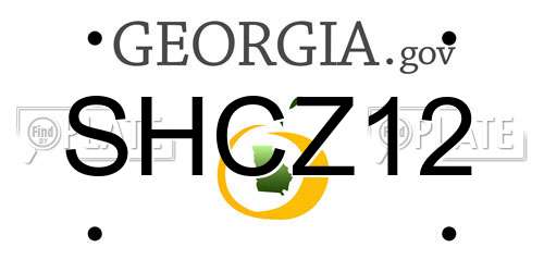 SHCZ12 Georgia License Plate