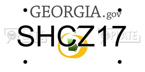 SHCZ17 Georgia License Plate