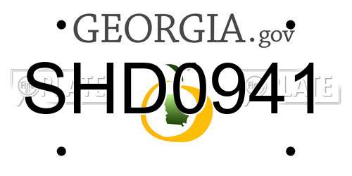SHD0941 Georgia License Plate