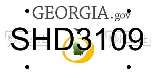 SHD3109 Georgia License Plate