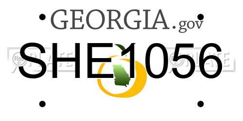 SHE1056 Georgia License Plate