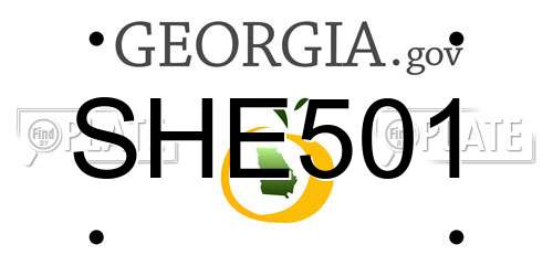 SHE501 Georgia License Plate