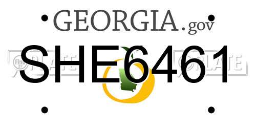 SHE6461 Georgia License Plate