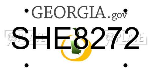 SHE8272 Georgia License Plate