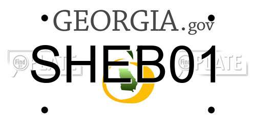 SHEB01 Georgia License Plate