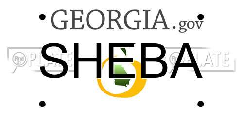 SHEBA Georgia License Plate