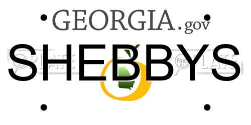 SHEBBYS Georgia License Plate