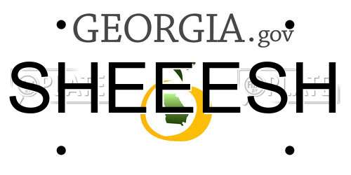 SHEEESH Georgia License Plate
