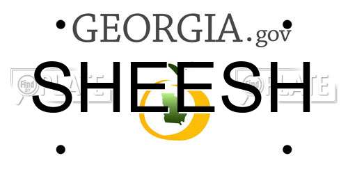 SHEESH Georgia License Plate