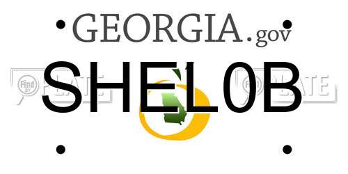 SHEL0B Georgia License Plate
