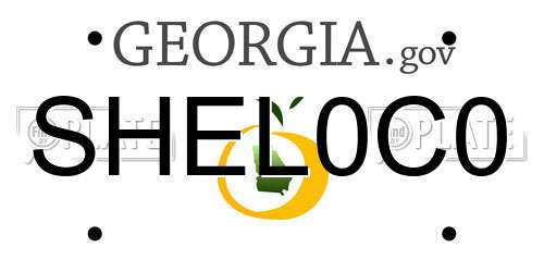 SHEL0C0 Georgia License Plate