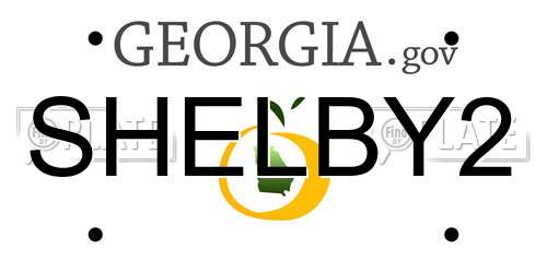 SHELBY2 Georgia License Plate