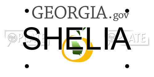 SHELIA Georgia License Plate
