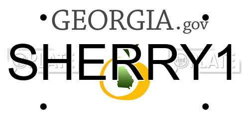 SHERRY1 Georgia License Plate