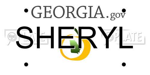 SHERYL Georgia License Plate