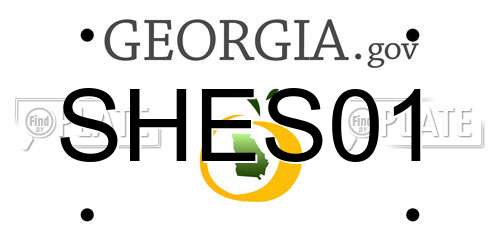 SHES01 Georgia License Plate