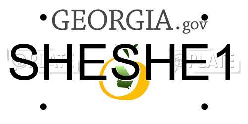 SHESHE1 Georgia License Plate