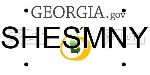 SHESMNY Georgia License Plate