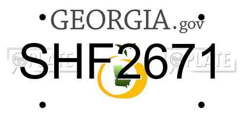 SHF2671 Georgia License Plate