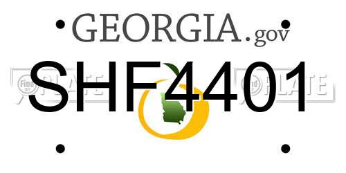 SHF4401 Georgia License Plate