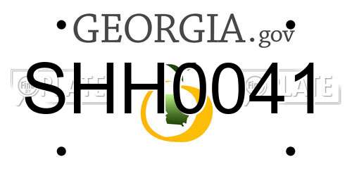 SHH0041 Georgia License Plate