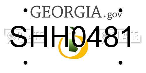SHH0481 Georgia License Plate
