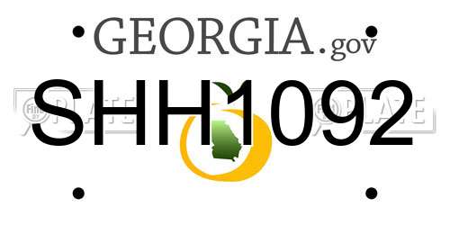 SHH1092 Georgia License Plate