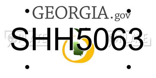 SHH5063 Georgia License Plate