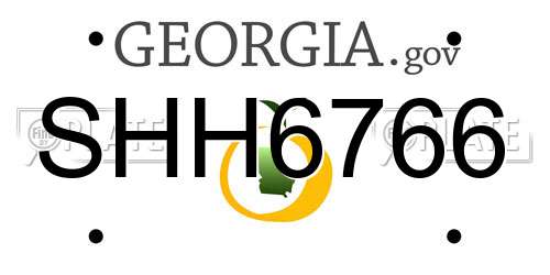 SHH6766 Georgia License Plate