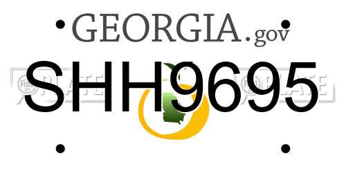 SHH9695 Georgia License Plate