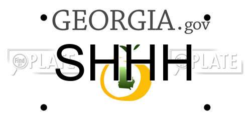 SHHH Georgia License Plate