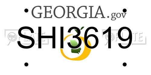 SHI3619 Georgia License Plate