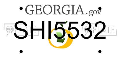 SHI5532 Georgia License Plate