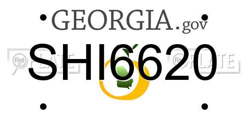 SHI6620 Georgia License Plate
