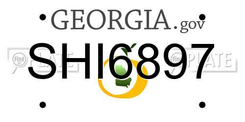 SHI6897 Georgia License Plate