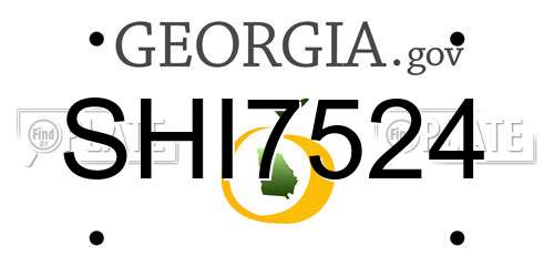 SHI7524 Georgia License Plate