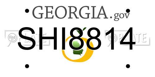SHI8814 Georgia License Plate