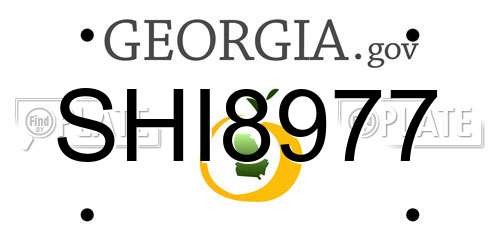 SHI8977 Georgia License Plate