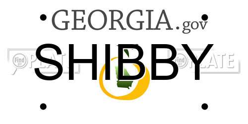 SHIBBY Georgia License Plate