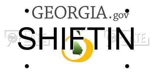 SHIFTIN Georgia License Plate
