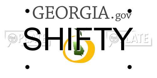 SHIFTY Georgia License Plate