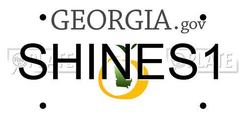 SHINES1 Georgia License Plate