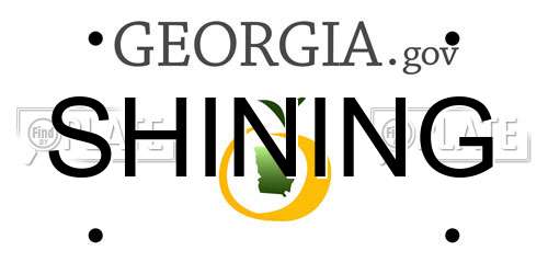 SHINING Georgia License Plate