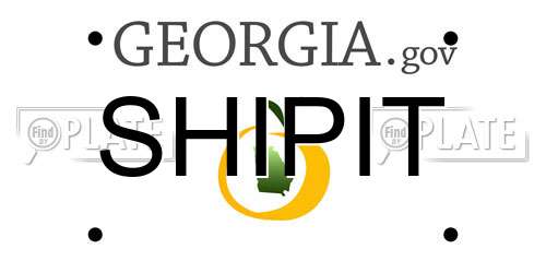 SHIPIT Georgia License Plate