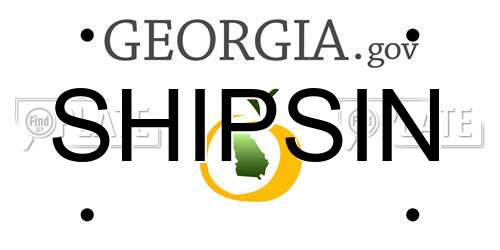 SHIPSIN Georgia License Plate