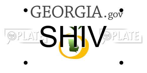 SHIV Georgia License Plate